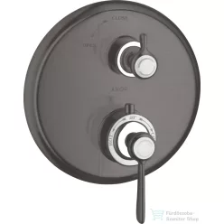   Hansgrohe Axor Montreux termosztátos falsík alatti kád/zuhany csaptelep,szálcsiszolt fekete króm 16801340