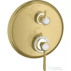   Hansgrohe Axor Montreux termosztátos falsík alatti kád/zuhany csaptelep,szálcsiszolt sárgaréz hatású 16801950