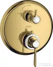 Hansgrohe Axor Montreux termosztátos falsík alatti kád/zuhany csaptelep,polírozott arany hatású 16801990