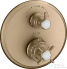 Hansgrohe Axor Montreux termosztátos színkészlet falsík alatti szereléshez elzáró-és váltószeleppel,szálcsiszolt bronz 16820140