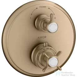   Hansgrohe Axor Montreux termosztátos színkészlet falsík alatti szereléshez elzáró-és váltószeleppel,szálcsiszolt bronz 16820140