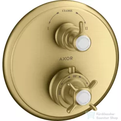   Hansgrohe Axor Montreux termosztátos színkészlet falsík alatti szereléshez elzáró-és váltószeleppel,szálcsiszolt arany hatású 16820250
