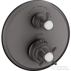   Hansgrohe Axor Montreux termosztátos színkészlet falsík alatti szereléshez elzáró-és váltószeleppel,szálcsiszolt fekete króm 16820340