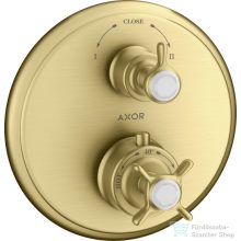   Hansgrohe Axor Montreux termosztátos színkészlet falsík alatti szereléshez elzáró-és váltószeleppel,szálcsiszolt sárgaréz hatású 16820950