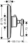 Hansgrohe Axor Montreux falsík alatti highflow termosztát 16824000