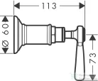 Hansgrohe Axor Montreux falsík alatti szelep króm 16872000