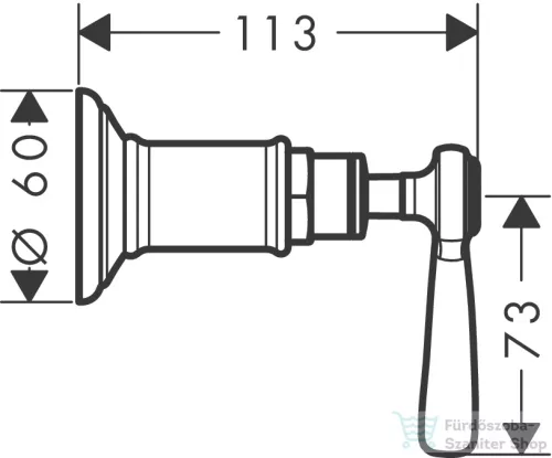 Hansgrohe Axor Montreux falsík alatti szelep króm 16872000