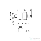 Hansgrohe Axor Montreux Fixfit Stop elzárószelep DN15, króm 16882000