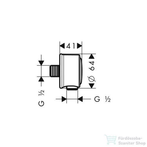 Hansgrohe Fixfit Classic fali csatlakozó DN15, króm 16884000