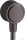Hansgrohe Fixfit Classic fali csatlakozó DN15, szálcsiszolt fekete króm 16884340