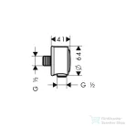 Hansgrohe Fixfit Classic fali csatlakozó DN15,polírozott arany hatású 16884990
