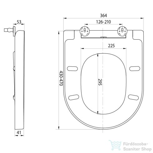 Sapho Hidraulikus WC ülőke, LENA - WC ülőke duroplast, SoftClose, inox pánt, fehér 1703-113