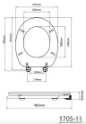 AQUALINE WC-ülőke, MDF, cseresznye (1705-12)