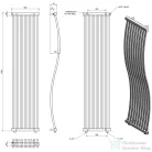 Sapho ONDA fürdőszoba radiátor, króm, 425 W, 400x1700 mm 1801-05