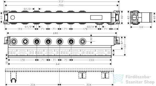 Hansgrohe Alaptest termosztát Select 5 fogyasztó 18313180