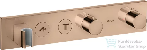Hansgrohe AXOR SHOWERSOLUTIONS falsík alatti termosztátos zuhany csaptelep, polírozott vörös arany hatású 18355300