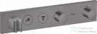 Hansgrohe AXOR SHOWERSOLUTIONS falsík alatti termosztátos zuhany csaptelep, szálcsiszolt fekete króm 18355340