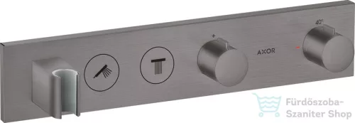 Hansgrohe AXOR SHOWERSOLUTIONS falsík alatti termosztátos zuhany csaptelep, szálcsiszolt fekete króm 18355340