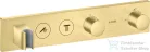 Hansgrohe AXOR SHOWERSOLUTIONS falsík alatti termosztátos zuhany csaptelep, szálcsiszolt sárgaréz 18355950