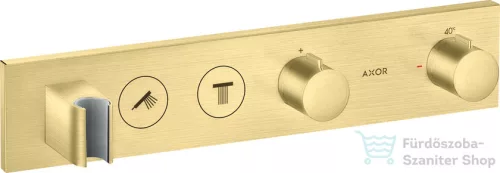 Hansgrohe AXOR SHOWERSOLUTIONS falsík alatti termosztátos zuhany csaptelep, szálcsiszolt sárgaréz 18355950