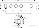 Hansgrohe AXOR SHOWERSOLUTIONS falsík alatti termosztátos zuhany csaptelep, szálcsiszolt sárgaréz 18355950