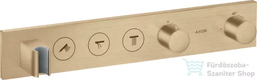 Hansgrohe AXOR SHOWERSOLUTIONS falsík alatti termosztátos zuhany csaptelep, szálcsiszolt bronz 18356140