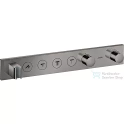   Hansgrohe AXOR SHOWERSOLUTIONS 4 fogyasztós, termosztátos falsík alatti zuhany csaptelep alaptest nélkül, polírozott fekete króm 18357330
