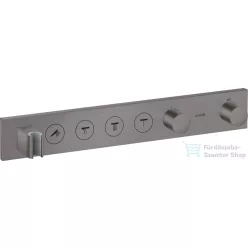   Hansgrohe AXOR SHOWERSOLUTIONS 4 fogyasztós, termosztátos falsík alatti zuhany csaptelep alaptest nélkül, szálcsiszolt fekete króm 18357340