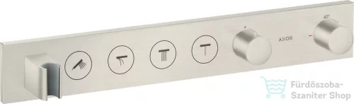 Hansgrohe AXOR SHOWERSOLUTIONS 4 fogyasztós, termosztátos falsík alatti zuhany csaptelep alaptest nélkül, rozsdamentes acél hatású 18357800