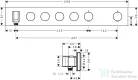 Hansgrohe AXOR SHOWERSOLUTIONS 4 fogyasztós, termosztátos falsík alatti zuhany csaptelep alaptest nélkül, rozsdamentes acél hatású 18357800