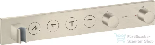 Hansgrohe AXOR SHOWERSOLUTIONS 4 fogyasztós, termosztátos falsík alatti zuhany csaptelep alaptest nélkül, szálcsiszolt nikkel 18357820
