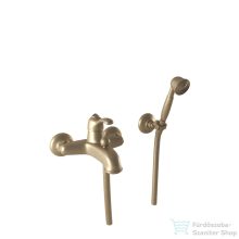   Bugnatese LEM kádtöltő csaptelep kristályos karral,zuhanyszettel,matt bronz 1902KBO