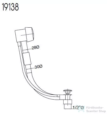 Bugnatese  Kád le- és túlfolyó króm színben 19138