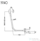 Bugnatese  Külső kád le- és túlfolyó króm színben 19140