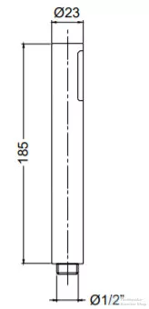 Bugnatese  Kézi zuhanyfej minimal stílusú csapokhoz króm színben 19148