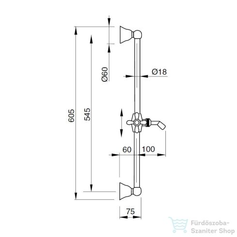 Bugnatese rudas zuhanyszett 1 funkciós zuhanyfejjel,bronz 19256BR