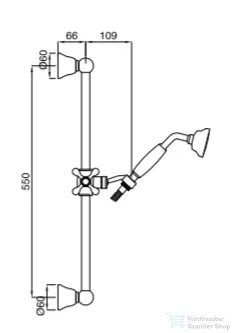 Bugnatese rudas zuhanyszett 1 funkciós kézi zuhannyal,matt fehér 19257BI
