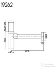 Bugnatese  Mosdó szifon minimal model króm színben 19262