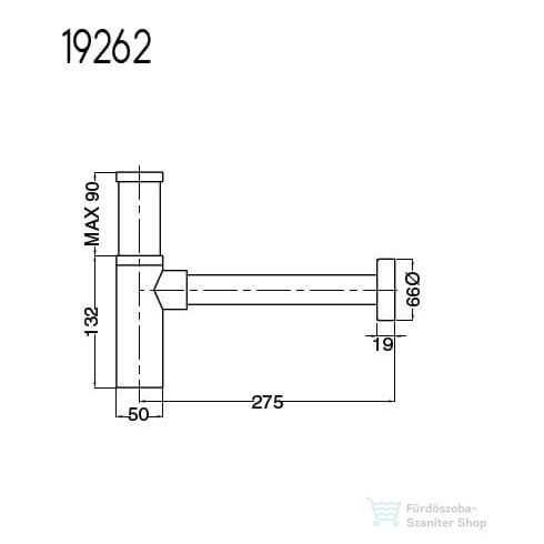 Bugnatese  Mosdó szifon minimal model króm színben 19262