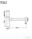 Bugnatese  Bidet szifon minimál model króm színben 19263