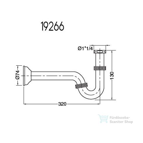 Bugnatese  Bidet szifon króm színben 19266