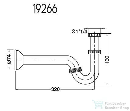 Bugnatese  Bidet szifon króm színben 19266