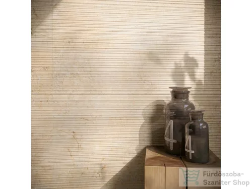 Sichenia Pavé 30.90 Wall Ribbed Beige, 30x90 cm-es, rektifikált fali csempe, 192812