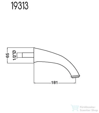 Bugnatese  Kifolyószár beép. Model króm színben 19313
