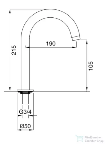 Bugnatese  Kádbeömlő 5 üléses kádakhoz minimal stílus króm színben 19314