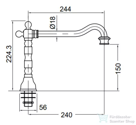 Bugnatese  Kádbeömlő 4 és 5 üléses kádakhoz old model króm színben 19315