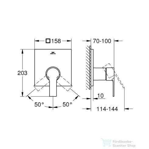 GROHE Allure egykaros falsík alatti csaptelep, króm 19317001