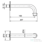 Bugnatese  Kifolyószár old Denver 19 cm króm színben 19324