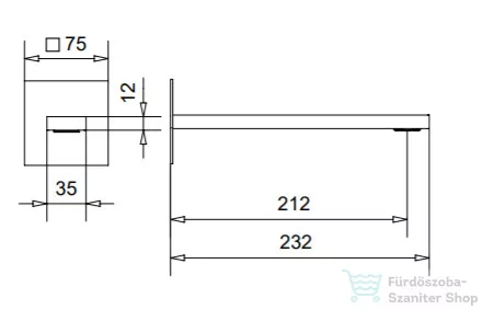 Bugnatese TETRIS 21 cm-es kádtöltő,króm 19330CR