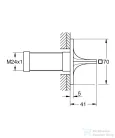 Grohe Allure csempeszelep fogantyú belső szelep nélkül,Króm 19334001